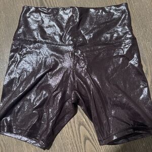 Metallic Black Women's Shorts